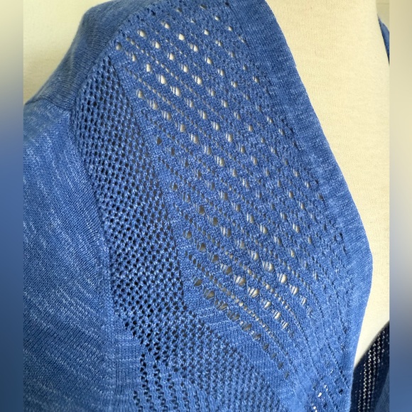 Croft & Barrow Blue Women's Cardigan Sweater Open Knit Size 3X - Picture 10 of 12
